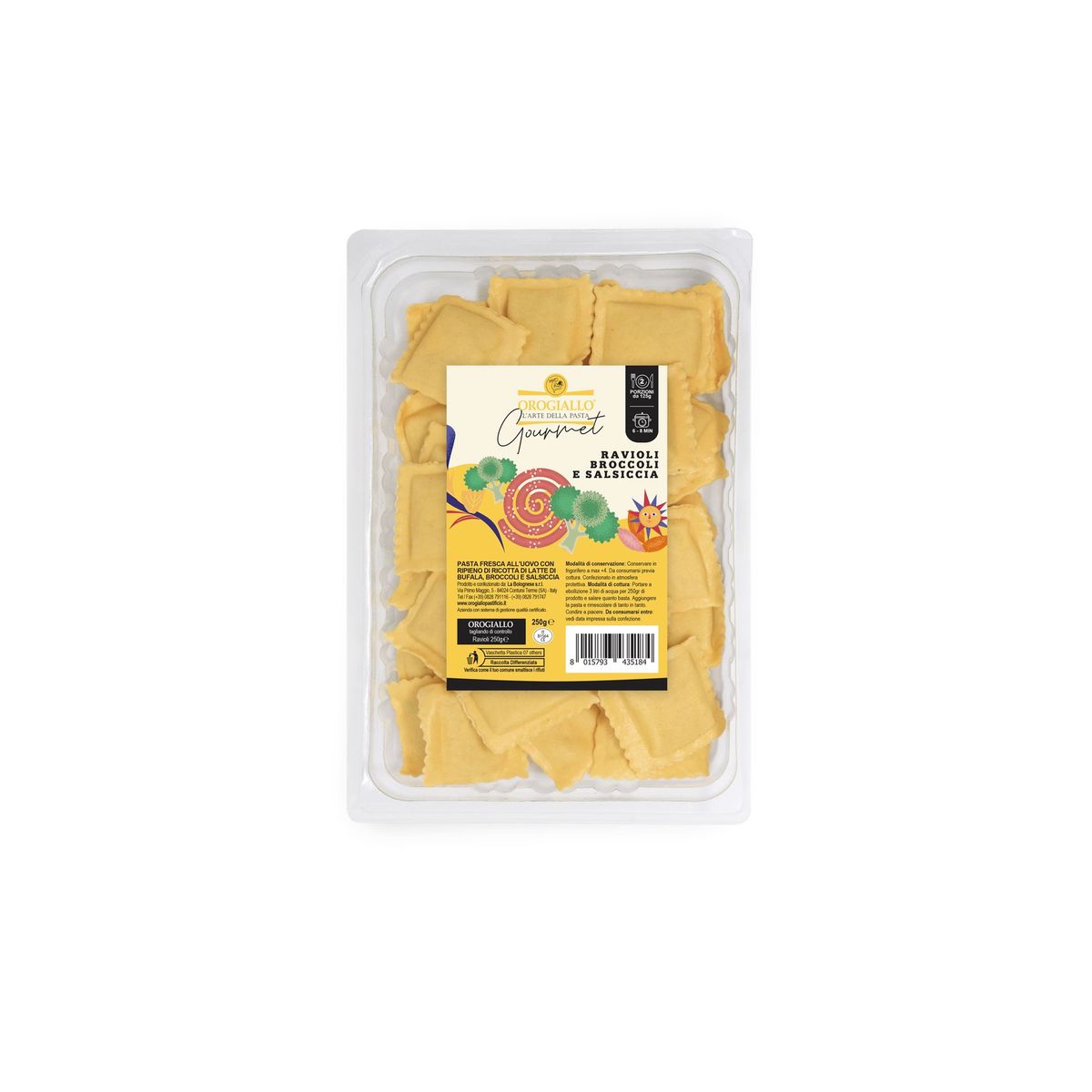 immagine Ravioli broccoli e salsiccia